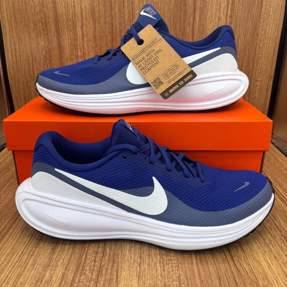 Nike Revolution 8 Running Shoes Mens 11 Blue White HJ9198-401 Sneakers NEW